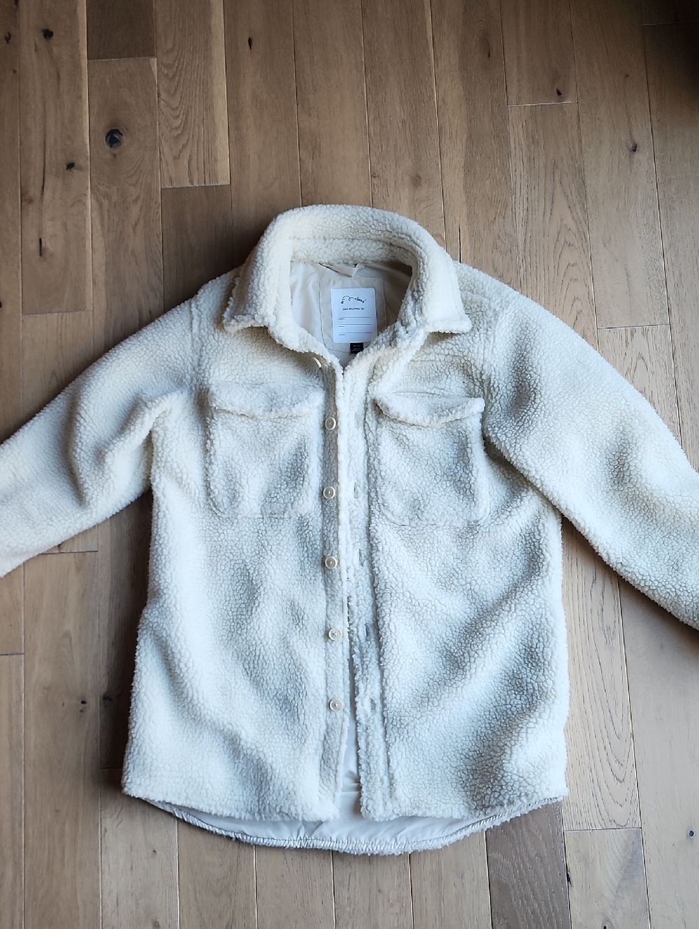 Girls Cream Colored Shacket Size XL